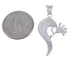 Genuine Sterling Silver Multicolor Kokopelli Pendant WX43538